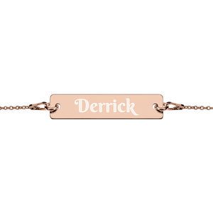 Engraved Bar Chain Bracelet "Derrick"