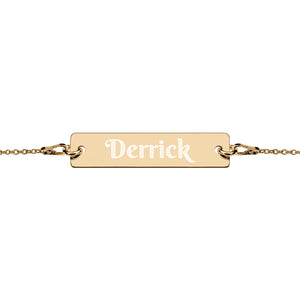 Engraved Bar Chain Bracelet "Derrick"