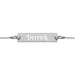 Engraved Bar Chain Bracelet "Derrick"