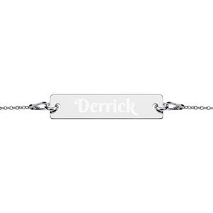 Engraved Bar Chain Bracelet "Derrick"